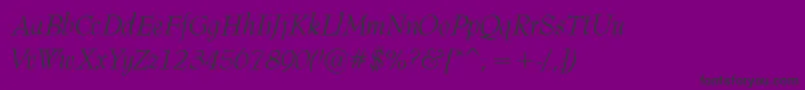 BarnardOblique Font – Black Fonts on Purple Background