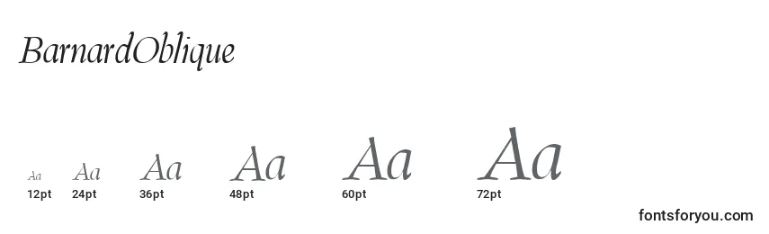 BarnardOblique Font Sizes