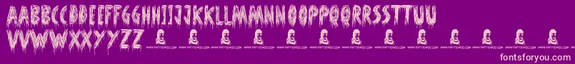 OhShit Font – Pink Fonts on Purple Background