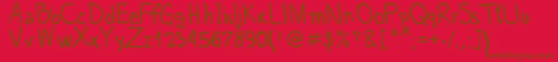 Шрифт MartinSansFont – коричневые шрифты на красном фоне