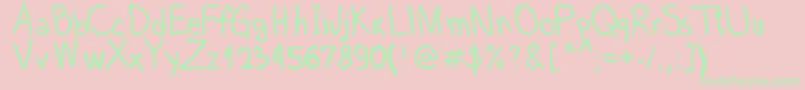 MartinSansFont Font – Green Fonts on Pink Background