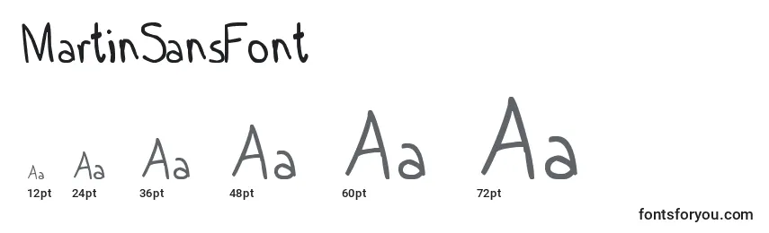 MartinSansFont Font Sizes