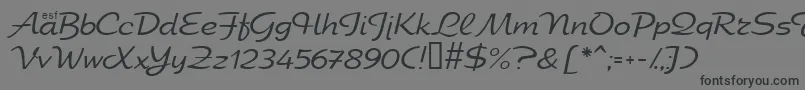 フォントElfringElitelight – 黒い文字の灰色の背景