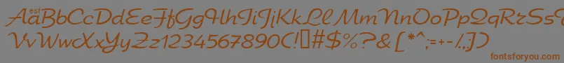 ElfringElitelight Font – Brown Fonts on Gray Background