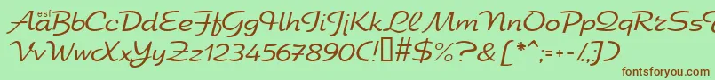 ElfringElitelight Font – Brown Fonts on Green Background