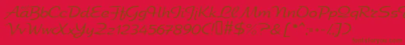 ElfringElitelight Font – Brown Fonts on Red Background
