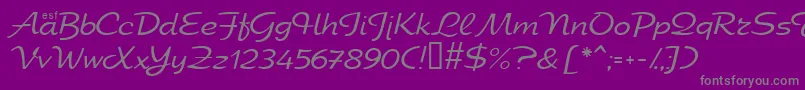 Шрифт ElfringElitelight – серые шрифты на фиолетовом фоне