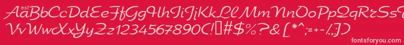 ElfringElitelight Font – Pink Fonts on Red Background