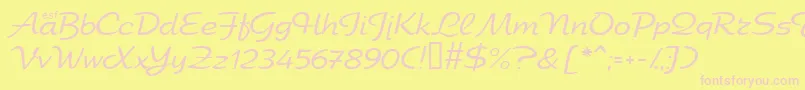 ElfringElitelight Font – Pink Fonts on Yellow Background