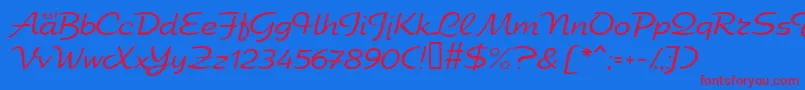 ElfringElitelight Font – Red Fonts on Blue Background