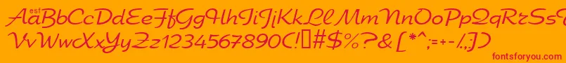fuente ElfringElitelight – Fuentes Rojas Sobre Fondo Naranja