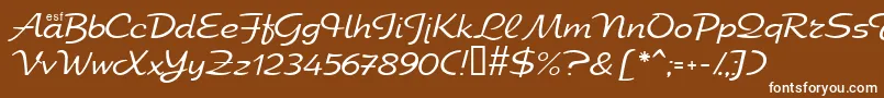 フォントElfringElitelight – 茶色の背景に白い文字