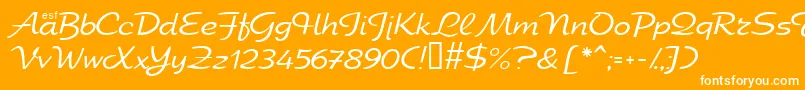 ElfringElitelight Font – White Fonts on Orange Background