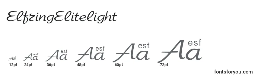 Размеры шрифта ElfringElitelight