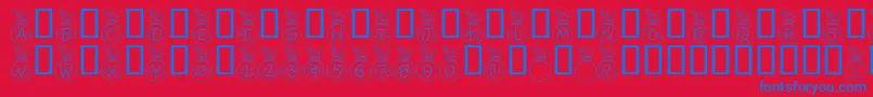 Rmbunny Font – Blue Fonts on Red Background