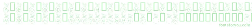 Rmbunny Font – Green Fonts on White Background