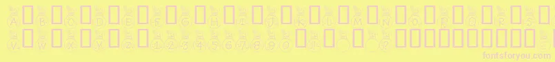 Rmbunny Font – Pink Fonts on Yellow Background