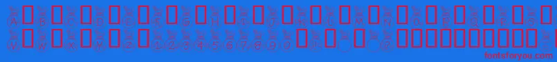 Rmbunny Font – Red Fonts on Blue Background