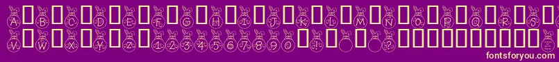 Rmbunny Font – Yellow Fonts on Purple Background