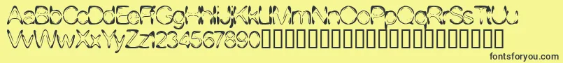 Dj4skin ffy-Schriftart – Schwarze Schriften auf gelbem Hintergrund