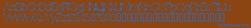 Dj4skin ffy Font – Blue Fonts on Brown Background