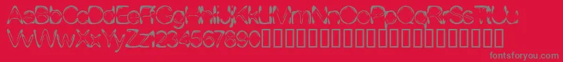 Dj4skin ffy Font – Gray Fonts on Red Background