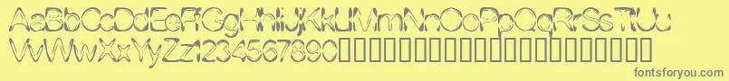 Dj4skin ffy-Schriftart – Graue Schriften auf gelbem Hintergrund