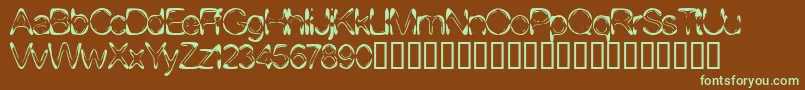 fuente Dj4skin ffy – Fuentes Verdes Sobre Fondo Marrón