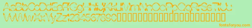 Dj4skin ffy Font – Orange Fonts on Green Background