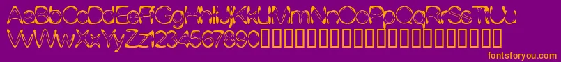 Police Dj4skin ffy – polices orange sur fond violet