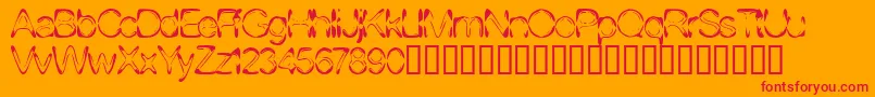 Dj4skin ffy Font – Red Fonts on Orange Background