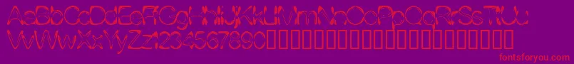 Dj4skin ffy Font – Red Fonts on Purple Background