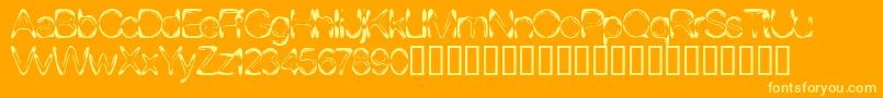 Dj4skin ffy Font – Yellow Fonts on Orange Background