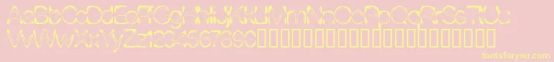 Police Dj4skin ffy – polices jaunes sur fond rose