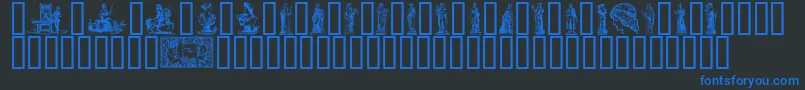 Oktober ffy Font – Blue Fonts on Black Background