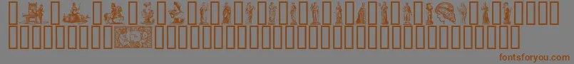 Oktober ffy Font – Brown Fonts on Gray Background