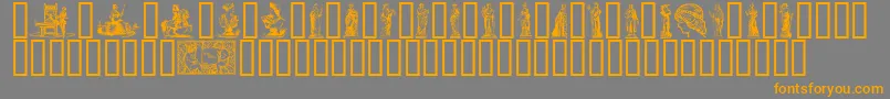 Oktober ffy Font – Orange Fonts on Gray Background