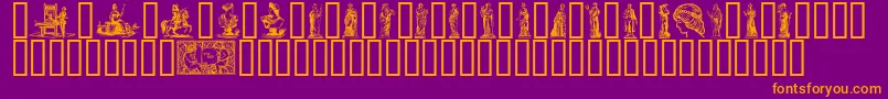 Oktober ffy Font – Orange Fonts on Purple Background