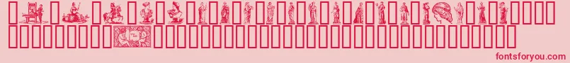 Oktober ffy Font – Red Fonts on Pink Background