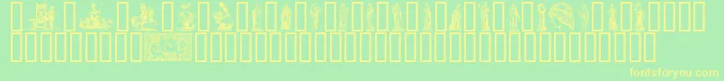 Oktober ffy Font – Yellow Fonts on Green Background