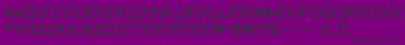 フォントWarlordsNormal – 紫の背景に黒い文字