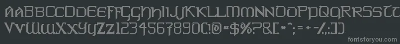 フォントWarlordsNormal – 黒い背景に灰色の文字