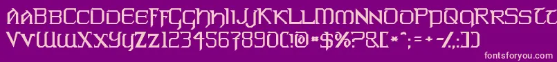 WarlordsNormal Font – Pink Fonts on Purple Background