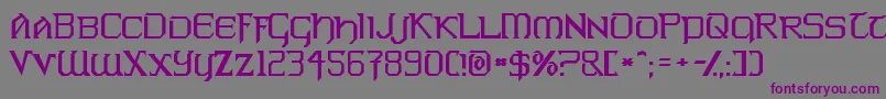WarlordsNormal Font – Purple Fonts on Gray Background
