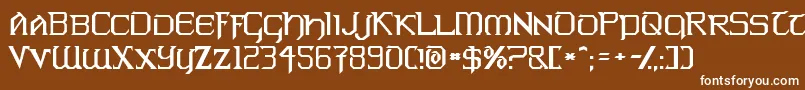 フォントWarlordsNormal – 茶色の背景に白い文字