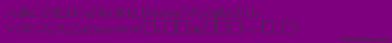 KochPlain-fontti – mustat fontit violetilla taustalla