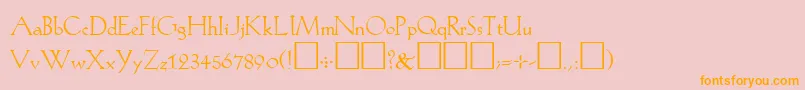 KochPlain Font – Orange Fonts on Pink Background