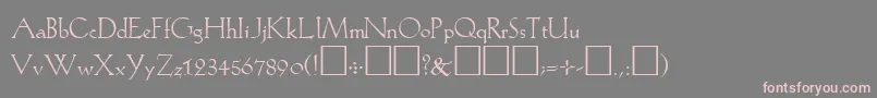 KochPlain Font – Pink Fonts on Gray Background