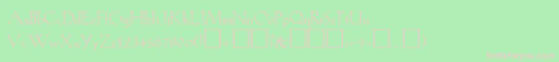 Шрифт KochPlain – розовые шрифты на зелёном фоне