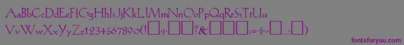 KochPlain Font – Purple Fonts on Gray Background